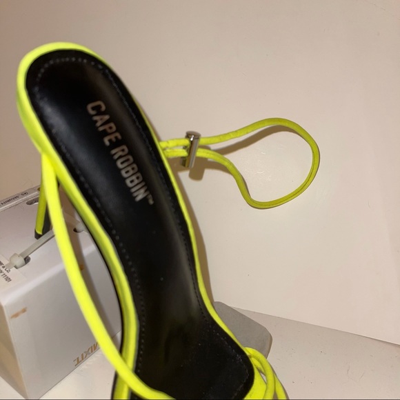 Cape Robbin Ankle Strap Neon Stiletto Heels - Picture 4 of 12